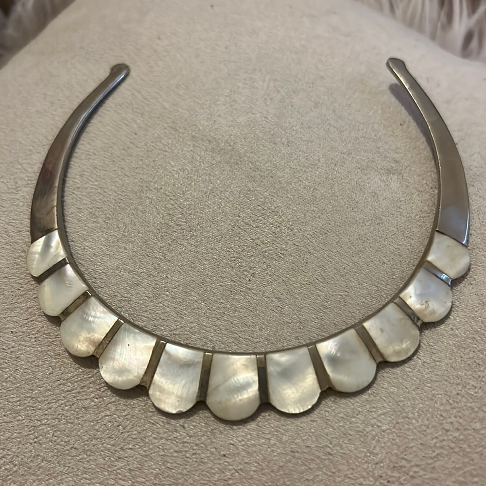 Mother of pearl sterling necklace